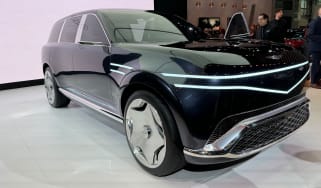 Genesis Neolun concept on display at New York Motor Show - front static